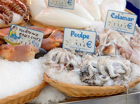 Calmars frais au marché Photographie de stock - Premium Libres de Droits, Code: 659-06153560