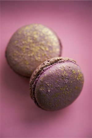 purple granadilla images - Two Passion Fruit Macaroons Stock Photo - Premium Royalty-Free, Code: 659-06153878