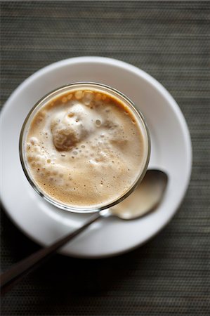 food top view italian - Affogato; Ice Cream Coffee Dessert; From Above Stock Photo - Premium Royalty-Free, Code: 659-06153889