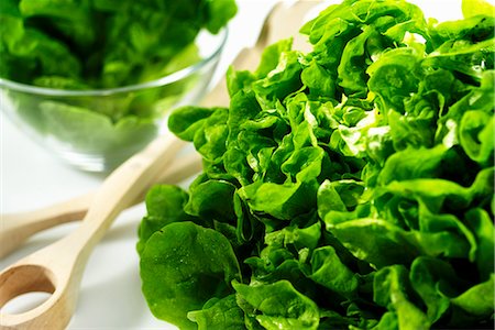 simsearch:659-06184851,k - Green lettuce a salad servers Foto de stock - Sin royalties Premium, Código: 659-06184235