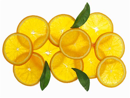 Orange slices, seen from above Stock Photo - Premium Royalty-Free, Code: 659-06184404