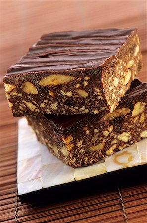 simsearch:659-06307278,k - Chocolate nut slices Foto de stock - Sin royalties Premium, Código: 659-06184826