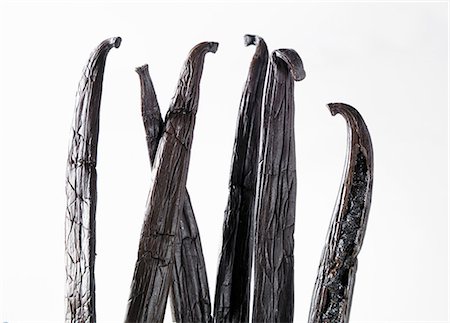 Several vanilla pods (detail) Stock Photo - Premium Royalty-Free, Code: 659-06185128