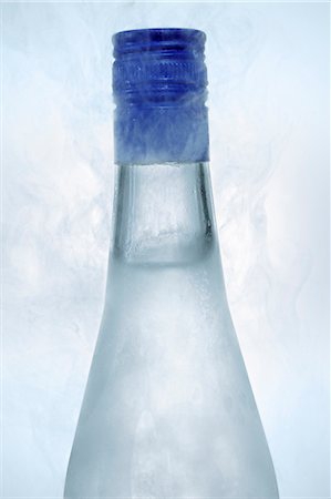 Ouzo in icy bottle (detail) Stock Photo - Premium Royalty-Free, Code: 659-06185482