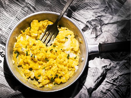 egg dish - Scrambled egg in a small frying pan Stock Photo - Premium Royalty-Free, Code: 659-06185530