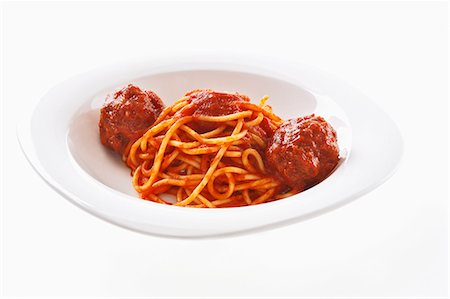 Spaghetti al rami (Spaghetti avec ragoût de boulettes de viande) Photographie de stock - Premium Libres de Droits, Code: 659-06185557