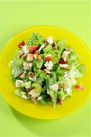 salad and above - Endive and apple salad with Roquefort and walnuts Stock Photo - Premium Royalty-Free, Code: 659-06185705