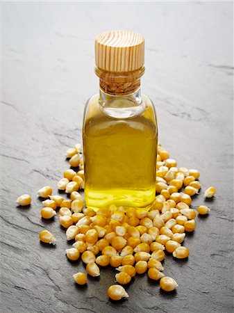 stone slab - Corn oil and corn kernels Stock Photo - Premium Royalty-Free, Code: 659-06185799