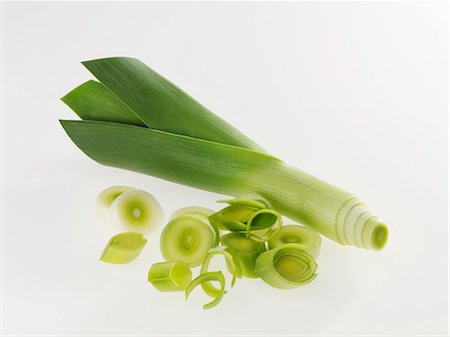 Leek with leek rings Foto de stock - Sin royalties Premium, Código: 659-06185959