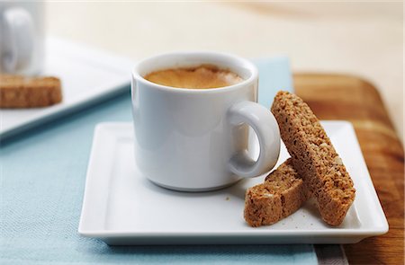 simsearch:659-03529865,k - Cup of Espresso with Biscotti Stock Photo - Premium Royalty-Free, Code: 659-06186505