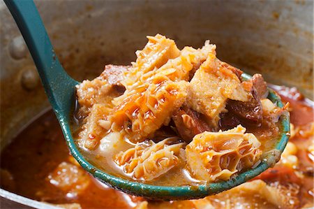 simsearch:659-06186530,k - Menudo Colorado or Red Menudo; A Classic Mexican Tripe Stew Stock Photo - Premium Royalty-Free, Code: 659-06186524