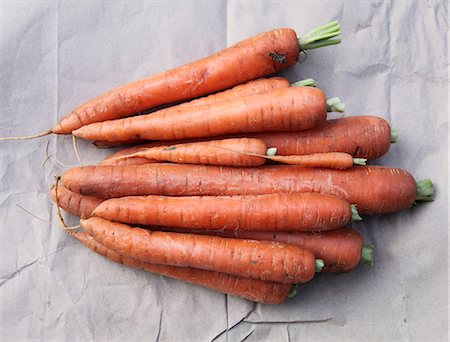 Organic carrots (seen from above) Foto de stock - Sin royalties Premium, Código: 659-06187528