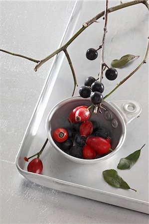 soft fruit still life - Rosehips and sloes Stock Photo - Premium Royalty-Free, Code: 659-06187591