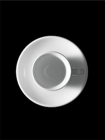 Tasse à expresso blanc sur fond noir Photographie de stock - Premium Libres de Droits, Code: 659-06187864