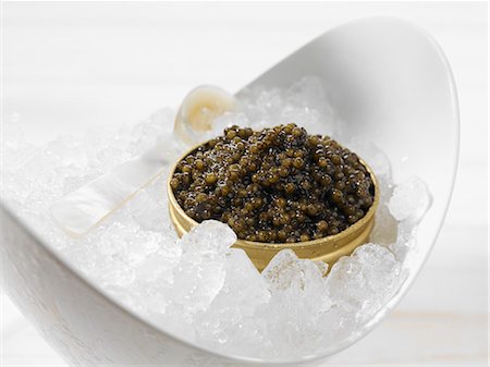 Caviar de Beluga sur glace Photographie de stock - Premium Libres de Droits, Code: 659-06187863
