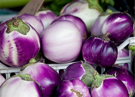 Eggplants in crates Stock Photo - Premium Royalty-Free, Code: 659-06188022