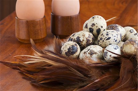 egg still life - Quails' eggs and hens' eggs Stock Photo - Premium Royalty-Free, Code: 659-06188095
