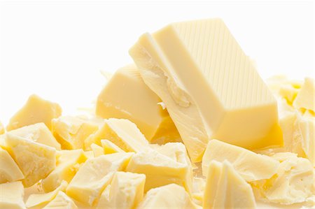 Chopped white chocolate Foto de stock - Sin royalties Premium, Código: 659-06188454