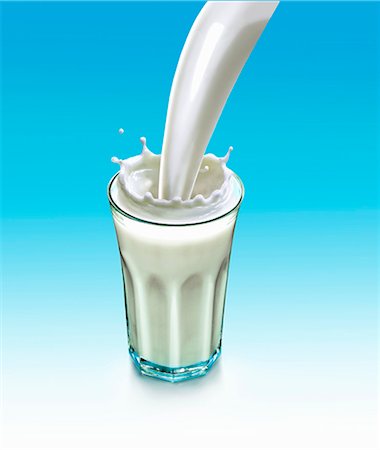 pouring - Pouring milk into a glass Stock Photo - Premium Royalty-Free, Code: 659-06306450
