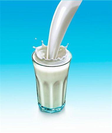 pouring - Pouring milk into a glass Foto de stock - Sin royalties Premium, Código: 659-06306450