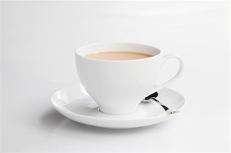 plain (simple) - A cup of milky coffee Stock Photo - Premium Royalty-Free, Code: 659-06306946