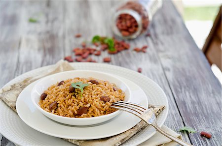 rice dish - Beans and rice from the Caribbean Stock Photo - Premium Royalty-Free, Code: 659-06306995