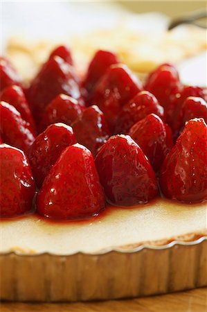 strawberry and cake - Strawberry Tart; Close Up Stock Photo - Premium Royalty-Free, Code: 659-06307276