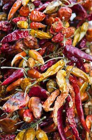 paprika type - Dried chilli peppers (full frame) Stock Photo - Premium Royalty-Free, Code: 659-06307295