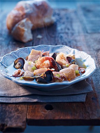 fish stew - Bowl of Seafood Stew Stock Photo - Premium Royalty-Free, Code: 659-06372341