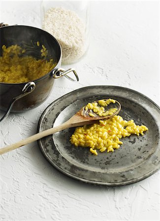 rice plate - Saffron risotto Stock Photo - Premium Royalty-Free, Code: 659-06372363