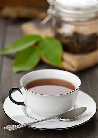 A cup of walnut leaf tea Stock Photo - Premium Royalty-Free, Code: 659-06372430