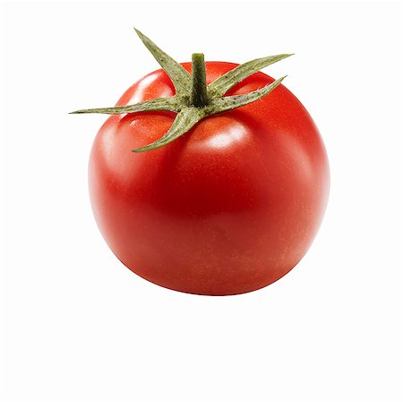 food white background - A ripe tomato Stock Photo - Premium Royalty-Free, Code: 659-06372680