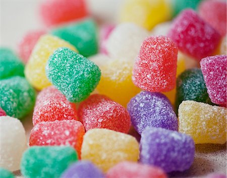 Close Up of Colorful Gum Drops Foto de stock - Sin royalties Premium, Código: 659-06373258