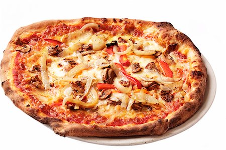 simsearch:659-06493987,k - A haloumi and pepper pizza Stock Photo - Premium Royalty-Free, Code: 659-06494235