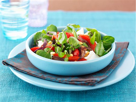 simsearch:659-06151937,k - Pepper salad with goat's cheese Stock Photo - Premium Royalty-Free, Code: 659-06494816