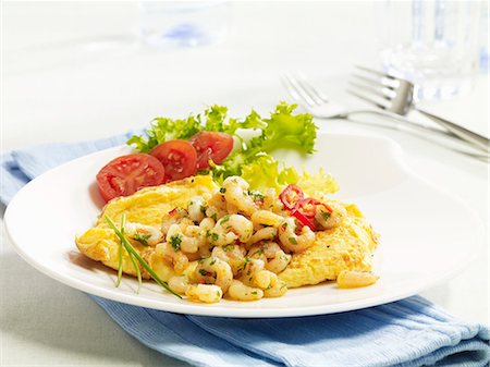 egg dish - Scrambled eggs with prawns Stock Photo - Premium Royalty-Free, Code: 659-06495045