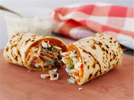 Vegetable wraps Foto de stock - Sin royalties Premium, Código: 659-06495200