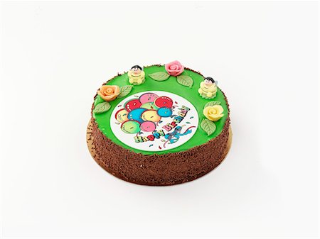 simsearch:659-08419164,k - A birthday cake decorated with marzipan roses Stockbilder - Premium RF Lizenzfrei, Bildnummer: 659-06493833
