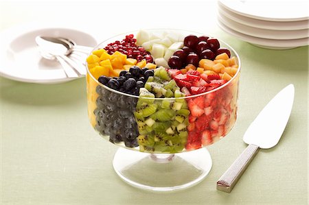 fruit dessert - Fruit trifle with amaretto Stock Photo - Premium Royalty-Free, Code: 659-06493918
