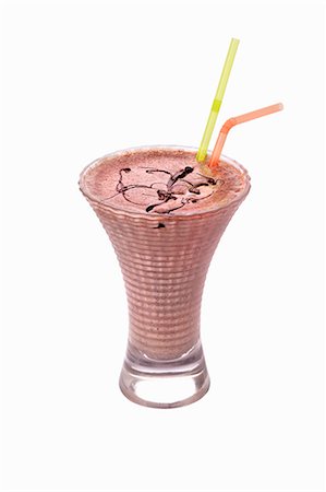 Berry shake with two straws Stock Photo - Premium Royalty-Free, Code: 659-06493945