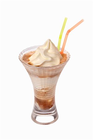 strohhalm - Iced coffee with two straws Foto de stock - Sin royalties Premium, Código: 659-06493941