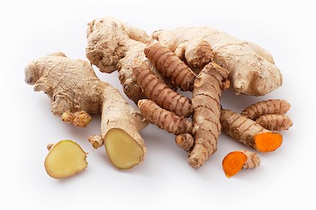 fresh ginger - Fresh ginger and turmeric Stock Photo - Premium Royalty-Free, Code: 659-06670946