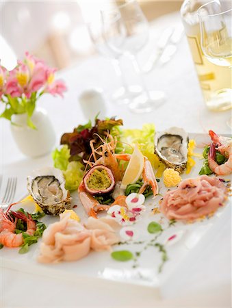 simsearch:659-07959213,k - Decorative starters of fish and seafood Stock Photo - Premium Royalty-Free, Code: 659-06671152