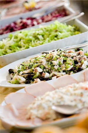 Starter buffet with a selection of salads Stockbilder - Premium RF Lizenzfrei, Bildnummer: 659-06671168