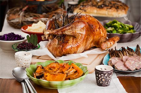 frühstücksbüffet - A Thanksgiving menu Stockbilder - Premium RF Lizenzfrei, Bildnummer: 659-06671490