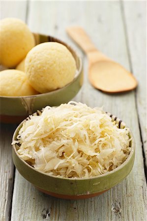 Sauerkraut and potato dumplings Stock Photo - Premium Royalty-Free, Code: 659-06671534