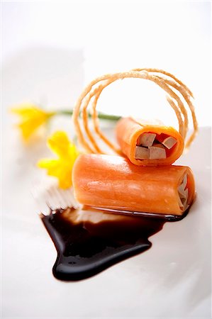 Papaya foie gras Stock Photo - Premium Royalty-Free, Code: 659-06901011