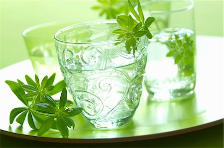 Woodruff lemonade and fresh woodruff Stock Photo - Premium Royalty-Free, Code: 659-06901245