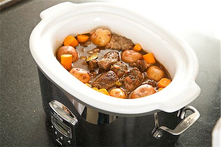 Beef Stew in a Slow Cooker Stock Photo - Premium Royalty-Free, Code: 659-06901327