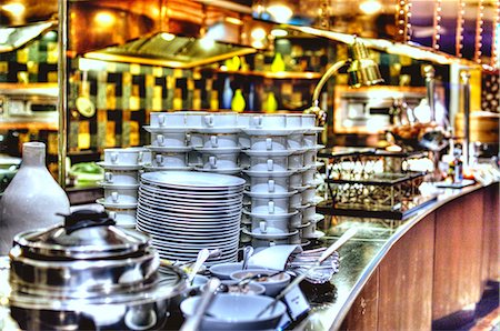 plate pile - A buffet table in a restaurant Stock Photo - Premium Royalty-Free, Code: 659-06901629